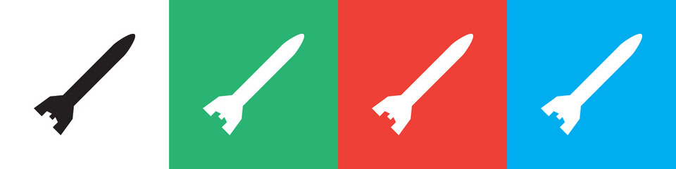 rocket bomb icon illustration