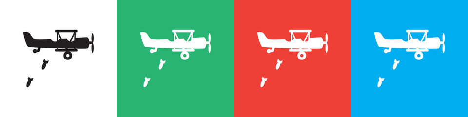 military plane icon illustration