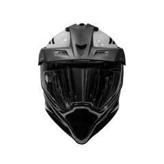 Black and white motorcycle helmet isolated on white background (