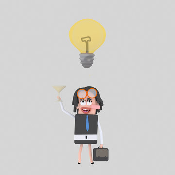 Businesswoman toasting with champagne for a good idea

Custom 3d illustration contact me!
