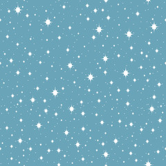 Seamless falling snow. Vector illustration.