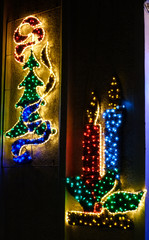 Christmas decoration with lighting,Christmas installation glows in the dark