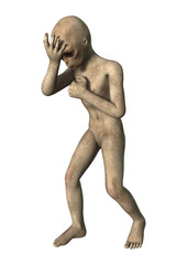 Fototapeta premium 3D Rendering Alien on White