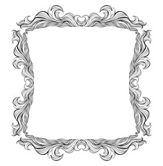 Vintage vector frame with place for text or picture. For invitat