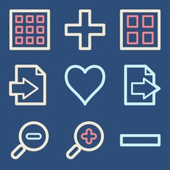 Obraz premium Documents web icons set. Office and CRM mobile symbols.