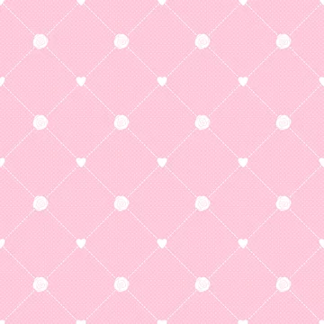シンプルガーリーなかわいい薔薇とハートのシームレスパターン 背景素材 Stock Vector Adobe Stock