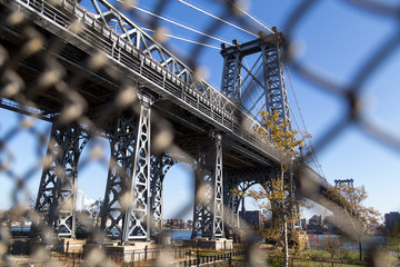 Naklejka premium Williamsburg Bridge in Manahattan, New York