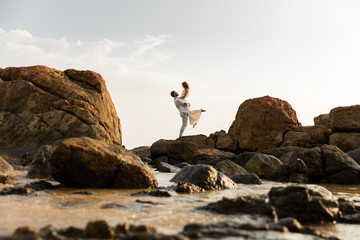 Wedding photo in indian ocean Sri Lanka