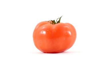 Juicy single organic heirloom tomato