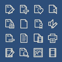 Document web icons set