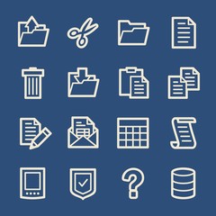 Document web icons set