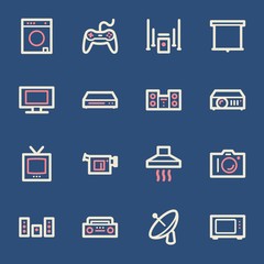 Home Appliance web icons set