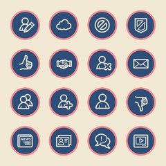 Community. Social media icons set