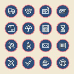 Delivery web icons set