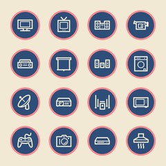 Home Appliance web icons set