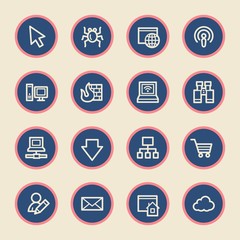 Internet web icons set