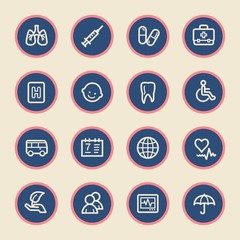 Medicine web icons set
