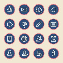 Social media web icons