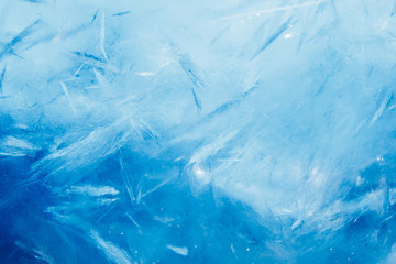 ice background, blue frozen texture