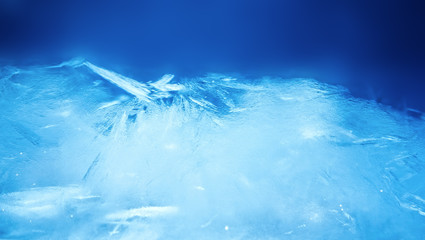 ice background, blue frozen texture