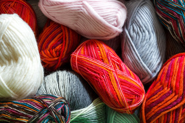 Wolle zum Stricken.