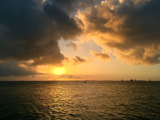 Naklejka na ściany i meble Sea sunset, Key West, Florida.