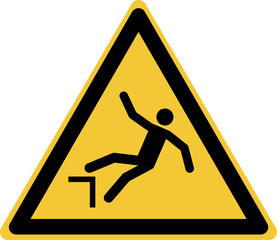 ISO 7010 W008 Warning; Drop (fall)