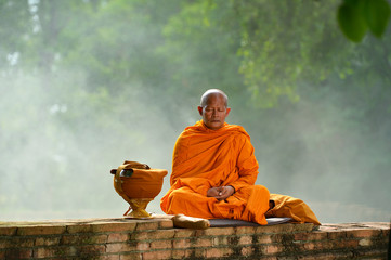 Buddhist monks ,Thailand - obrazy, fototapety, plakaty