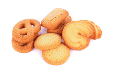 Cookies on a white background