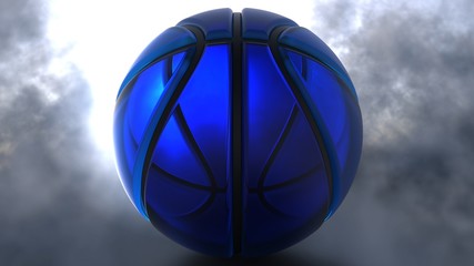 Basketball. 3D illustration. 3D CG. High resolution.