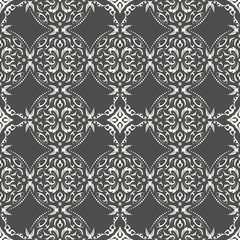 Damask seamless classic pattern. Vintage Baroque delicate background. Classic damask ornament for wallpapers, textile, fabric, wrapping, wedding invitation. Exquisite floral baroque template