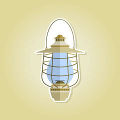 color icon with lantern for your design