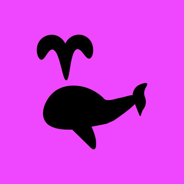 Whale image with a logo design in color