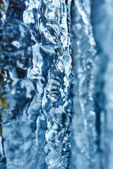 Naklejka na ściany i meble Icicles from a frozen waterfall