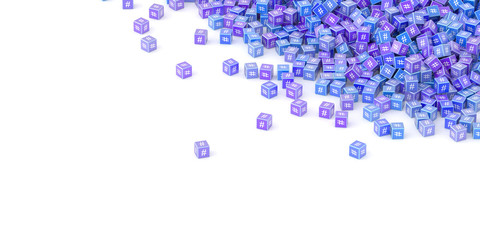 Infinite discount symbols 3d rendering