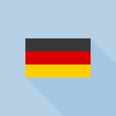 Germany flag , flat design vector with official proportion