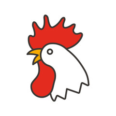 Rooster color icon