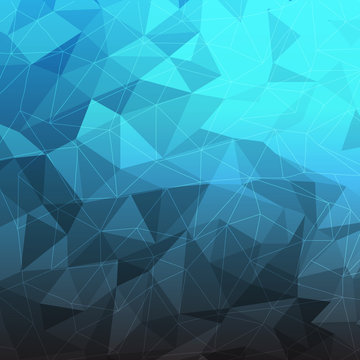 Blue Polygon Background.Polygon, Geometric, Diamon, Or Mosaic Abstract Background. Vector Illustration Of Polygon.