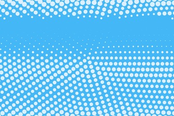 Naklejka premium Abstract creative concept vector comics pop art style blank layout template with clouds beams and isolated dots pattern on background. For sale banner, empty bubble, illustration comic book design