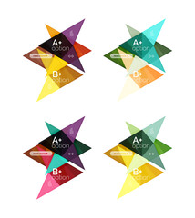 Vector colorful arrow option infographics templates set