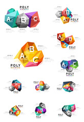 Moden low poly infographics template