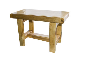 Stool from boards, painted and made by hand