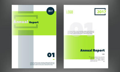Green Vector brochure cover template. Business annual report design,clean flyer, professional corporate identity.