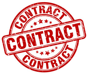 contract red grunge stamp