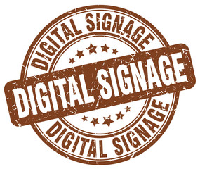 digital signage brown grunge stamp