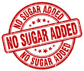 no sugar added red grunge stamp