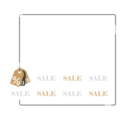 Sale, Gutschein, Prozent, Card, Fashion, Vector