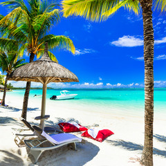 concept of perfect tropical holidays - white sandy beaches and turquoise sea