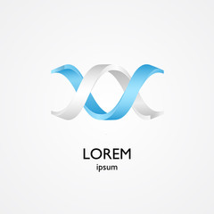 Spiral logo, logo design, abstract logo, DNA symbol