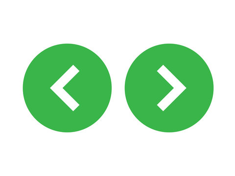 Left Right Or Back Next Icon Button Green